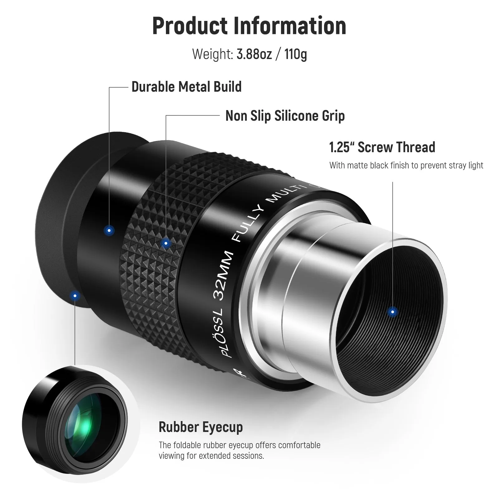 NEEWER 1.25" Telescope Eyepiece