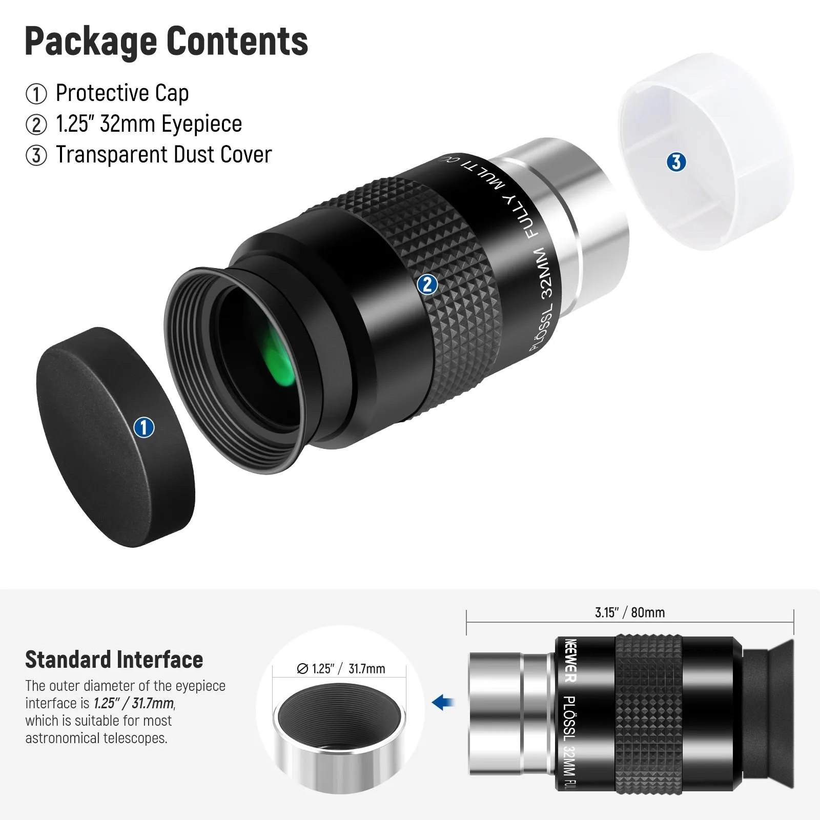 NEEWER 1.25" Telescope Eyepiece