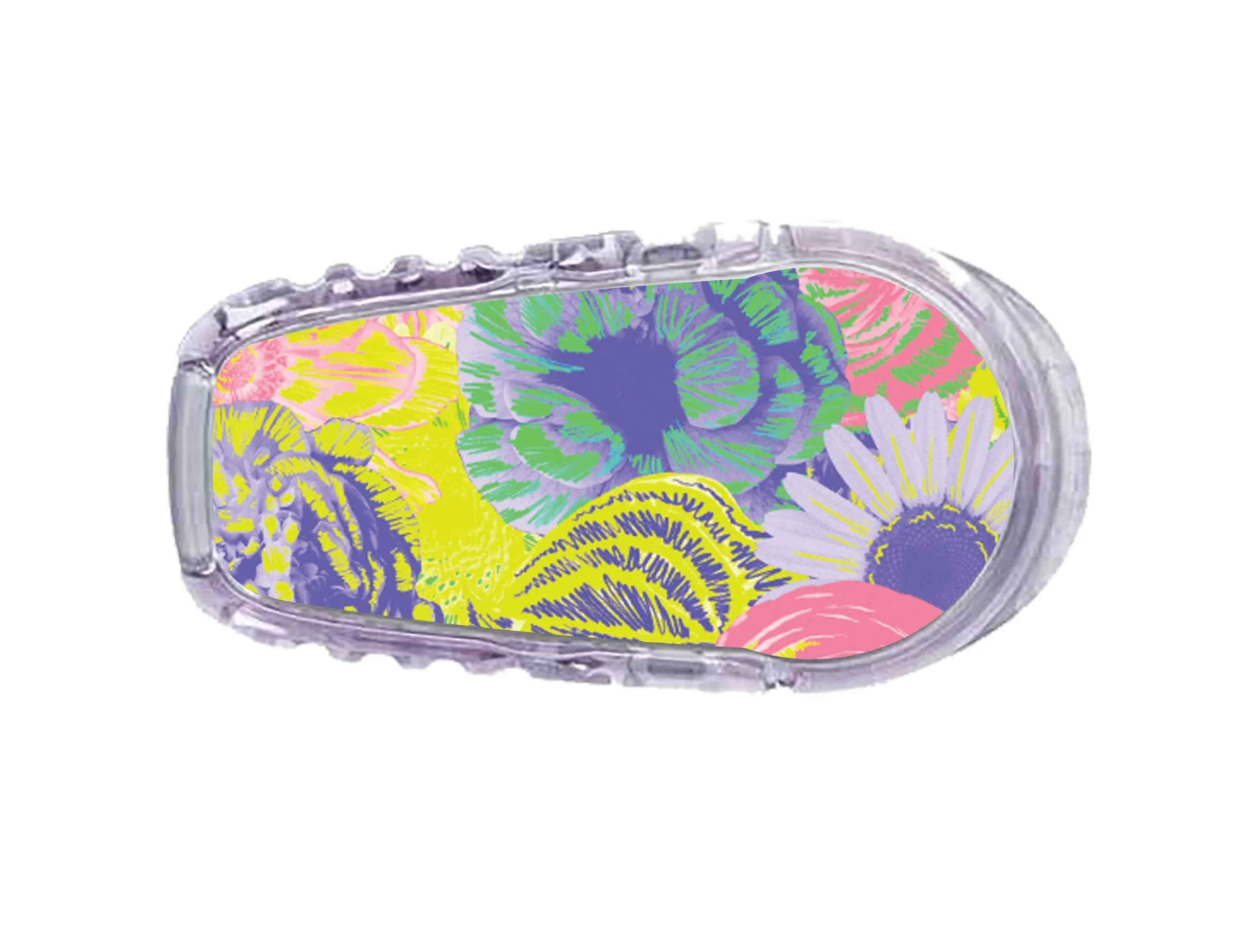 Neon Floral Dexcom G6 Transmitter Sticker