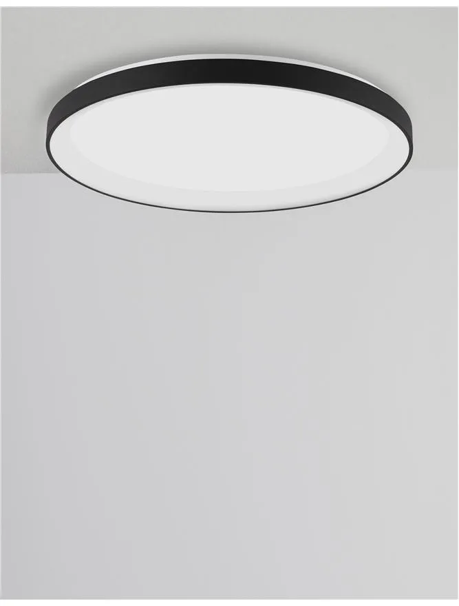 PER Dimmable Sandy Black Aluminium & Acrylic Thin 58cm Ring Flush Medium - ID 10607