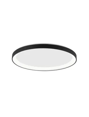 PER Dimmable Sandy Black Aluminium & Acrylic Thin 58cm Ring Flush Medium - ID 10607