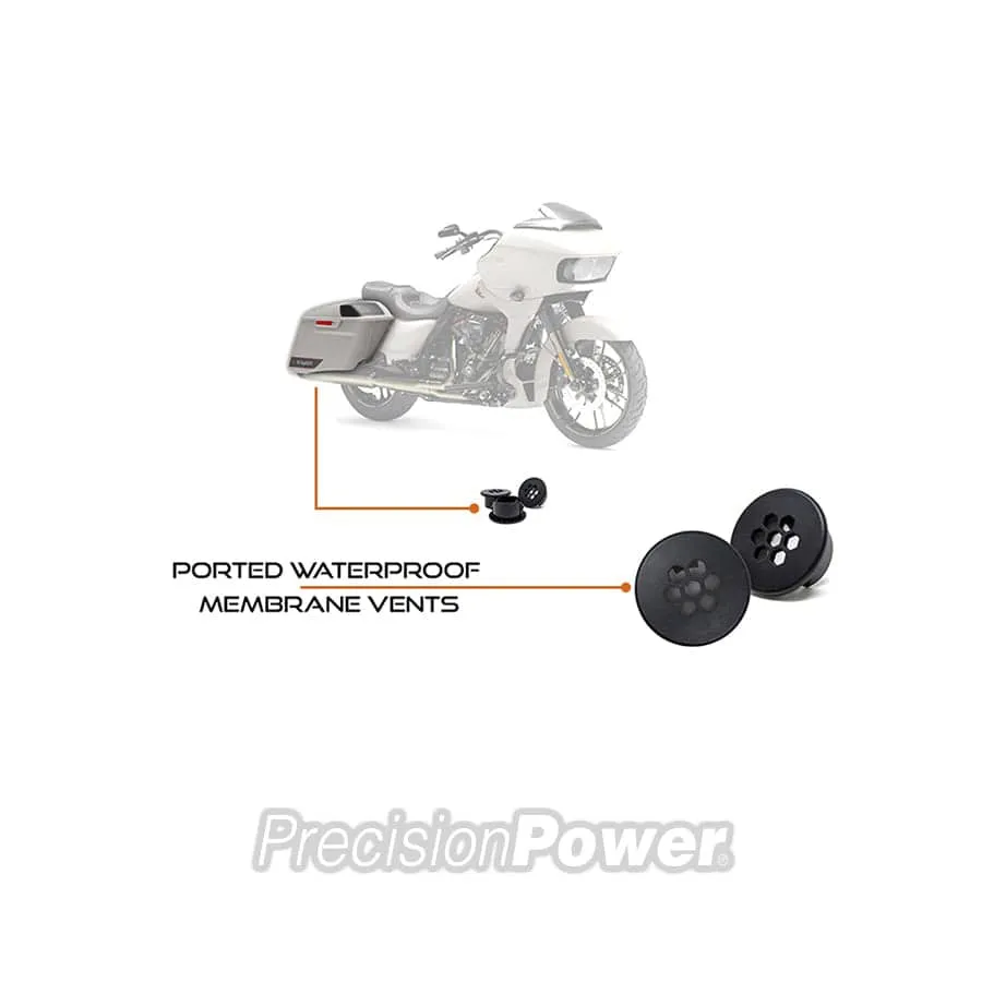Precision Power PKG HD13.SBWL Clutch Side & HD13.SBWR Brake Side Saddlebag Powered Sub For 1998-2013 Harley Davidson® Touring Models [ HD13 SBWL HD13 SBWR ][ HD13SBWL HD13SBWR ]