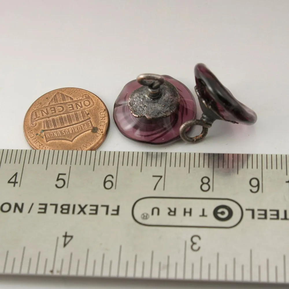 Purple Bellflowers with Copper Electroforming