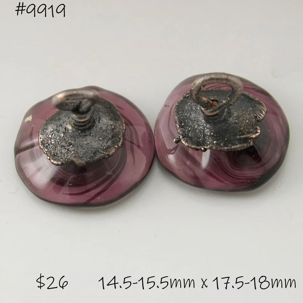 Purple Bellflowers with Copper Electroforming