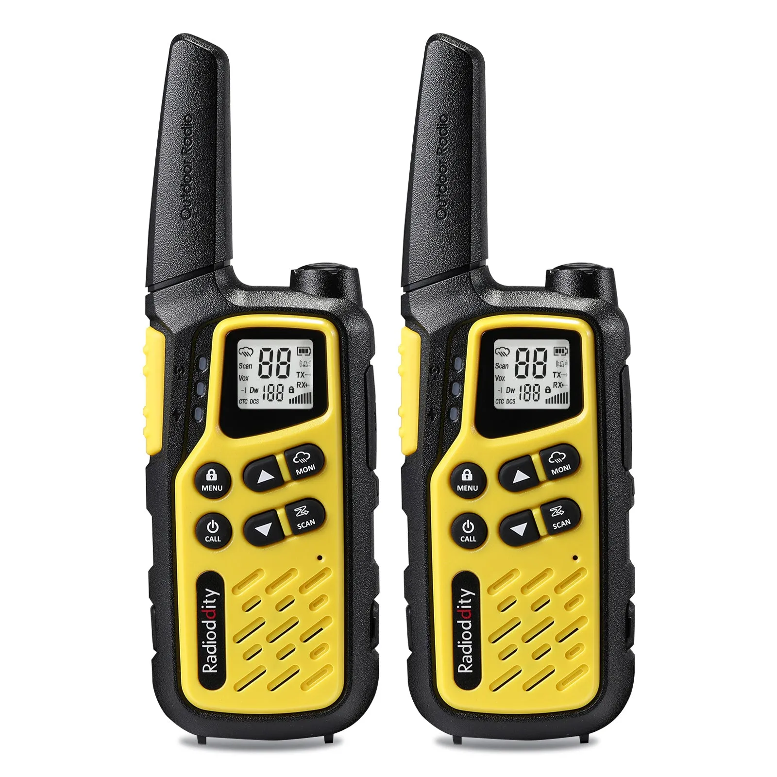 Radioddity FS-T7 FRS Radio | License Free | USB-C Charging | Dual Watch | VOX | Flashlight | NOAA