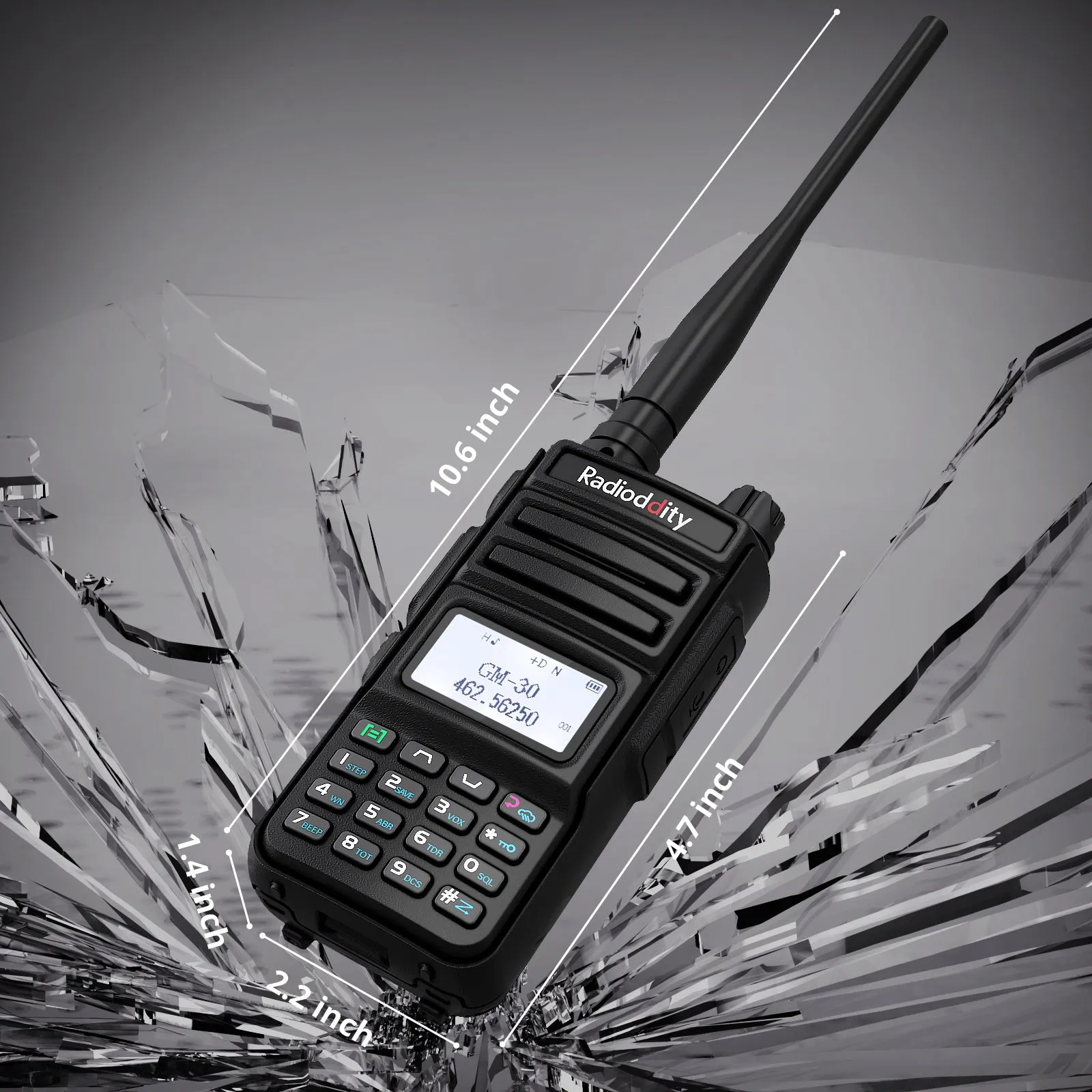 Radioddity GM-30 GMRS Radio | 5W | VHF & UHF Scanner | NOAA | USB-C | SYNC