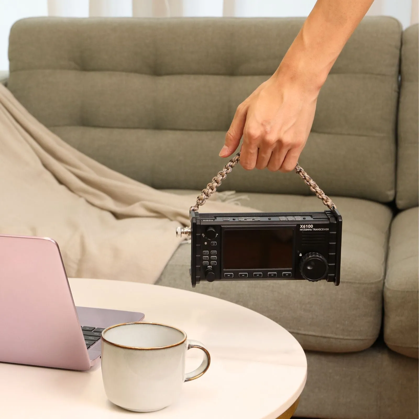 Radioddity X6100-H1 Protection Bracket | Screen Protector | Braiding Rope Handle | for Xiegu X6100