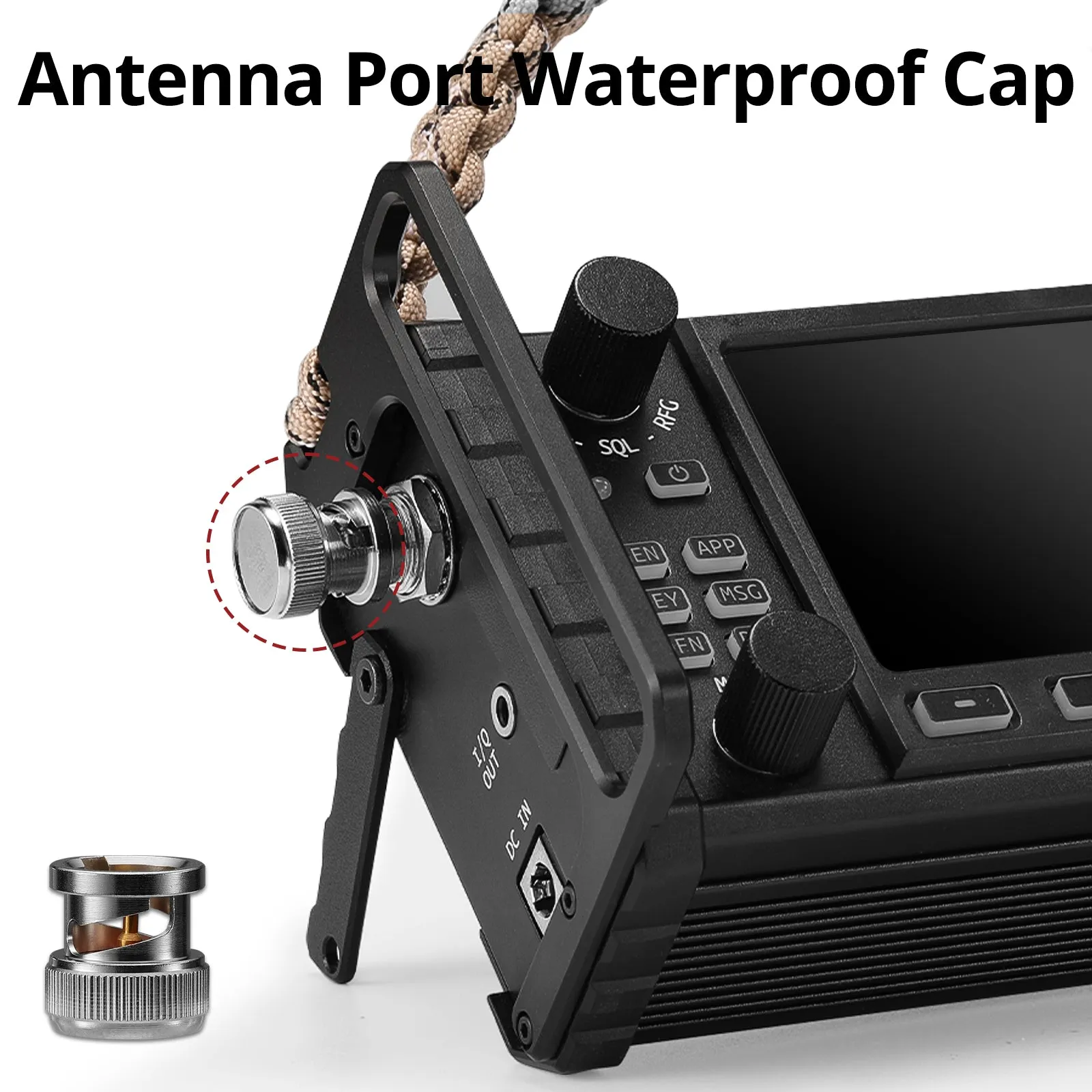 Radioddity X6100-H1 Protection Bracket | Screen Protector | Braiding Rope Handle | for Xiegu X6100