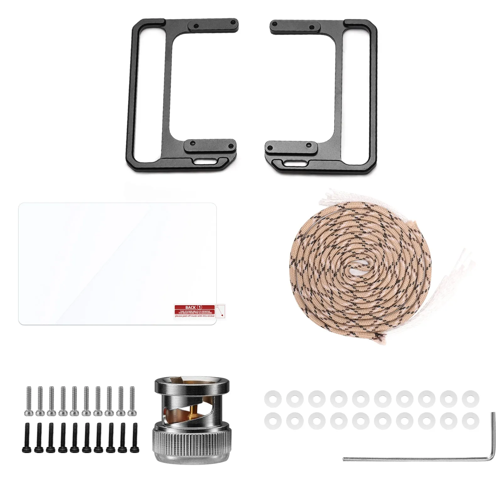 Radioddity X6100-H1 Protection Bracket | Screen Protector | Braiding Rope Handle | for Xiegu X6100