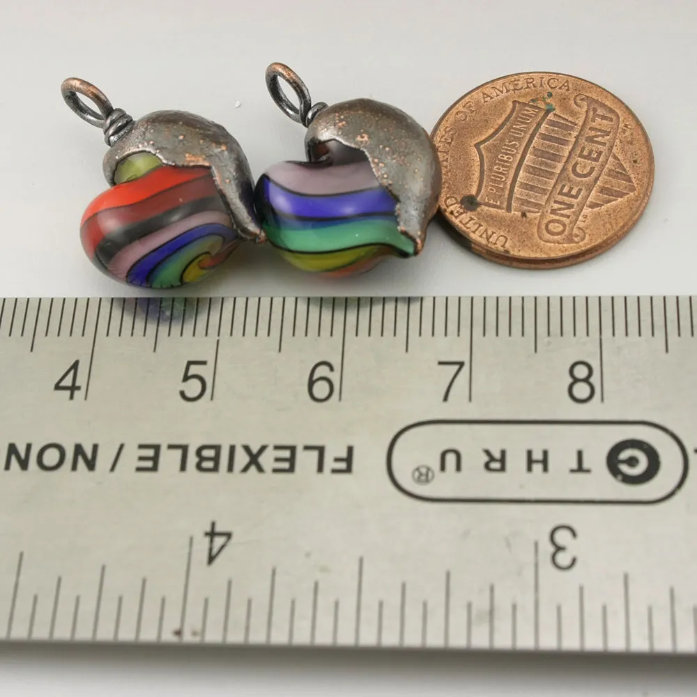 Rainbow Hearts with Copper Electroforming