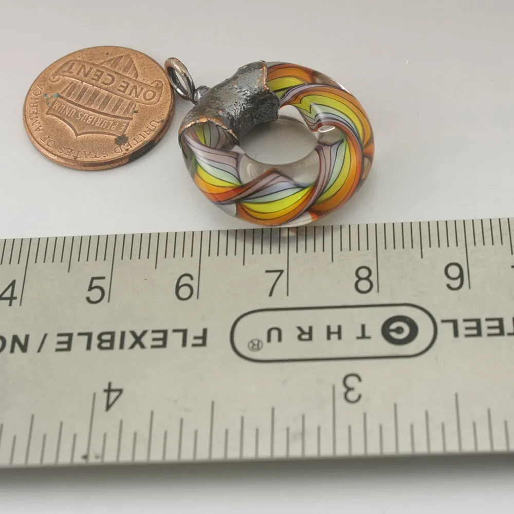 Rainbow Helix Twist Circle with Copper Electroforming