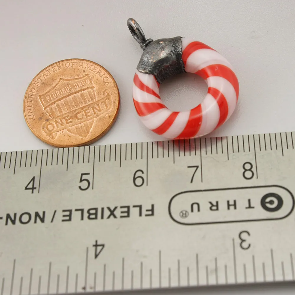 Red White Twist Circle with Copper Electroforming