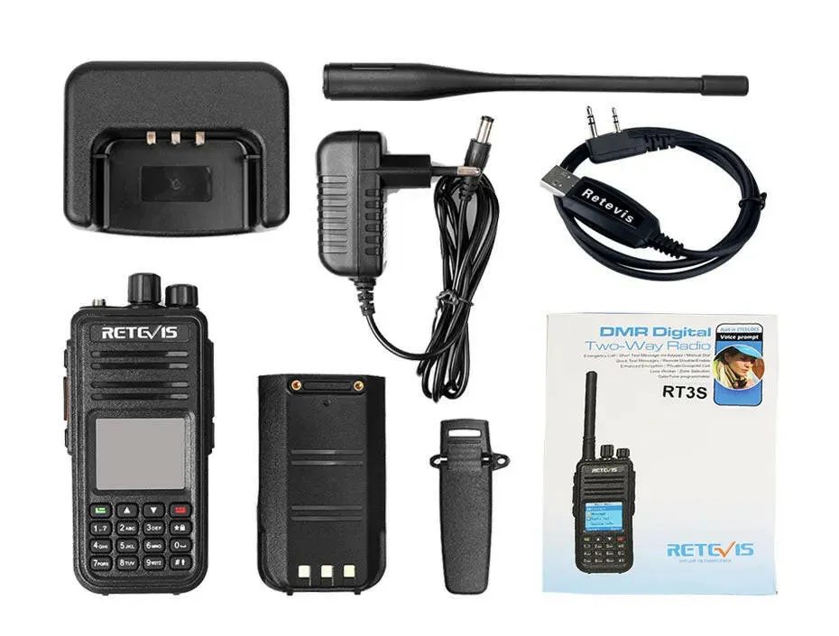 Retevis RT3S DMR Digital Walkie Talkie Ham Radio Stations Walkie-talkies Professional Amateur Two-Way Radio VHF UHF GPS APRS 5W