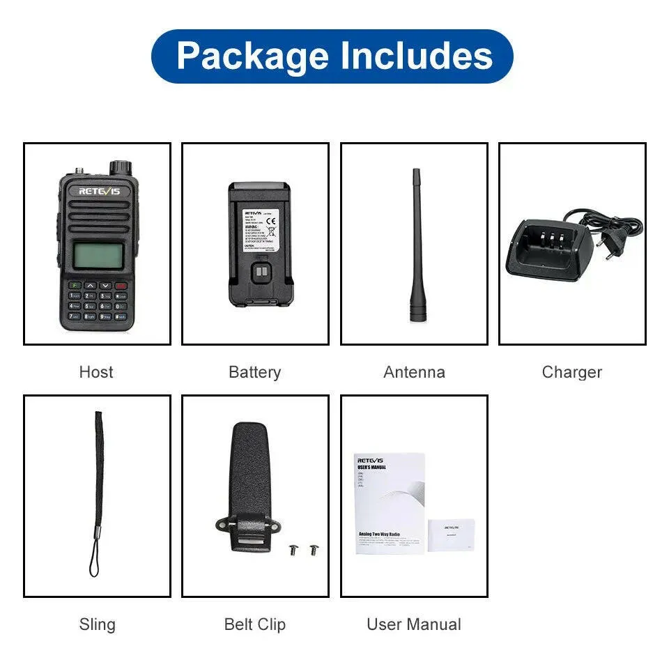 Retevis Walkie Talkie RT85 Ham Two Way Radio Station 5W Walkie Talkies VHF UHF Dual Band Amateur Radio HT For Hunting