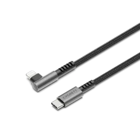 Right Angle Lightning to USB-C Cable - 1M