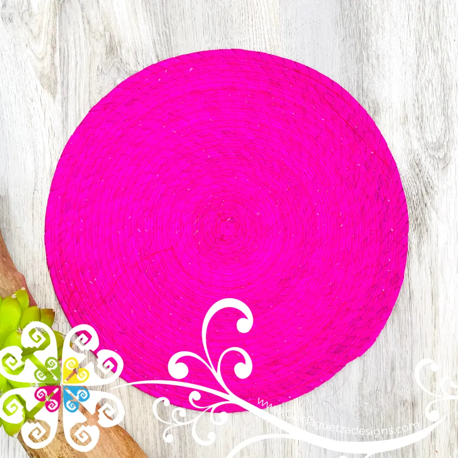 Round Palm Artisan Placemat Set