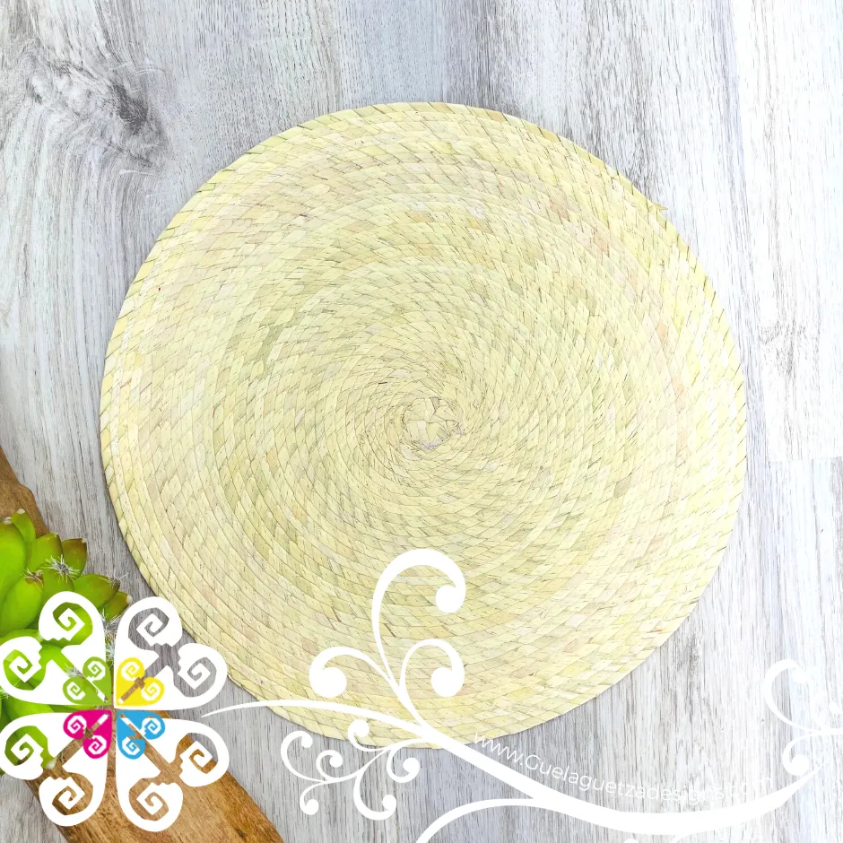 Round Palm Artisan Placemat Set