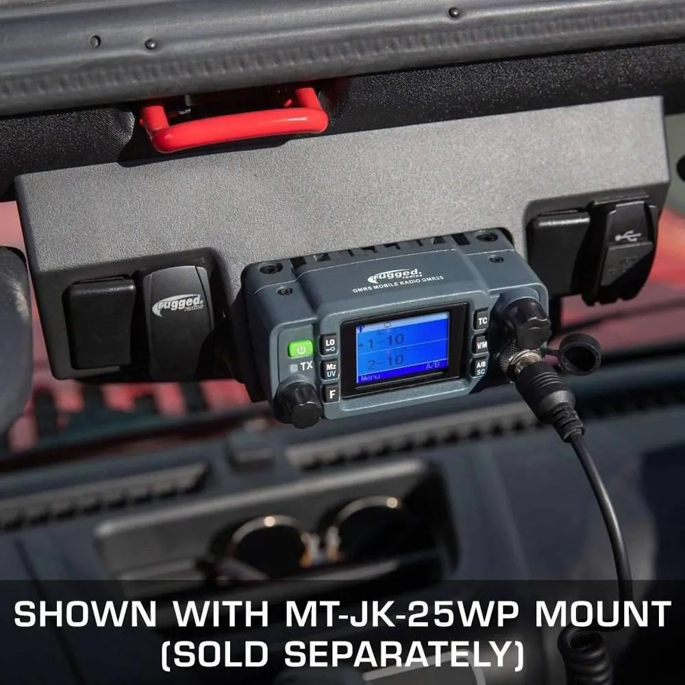 Rugged Radios - Radio Kit Lite - GMR25 Waterproof GMRS Band Mobile Radio with Stealth Antenna