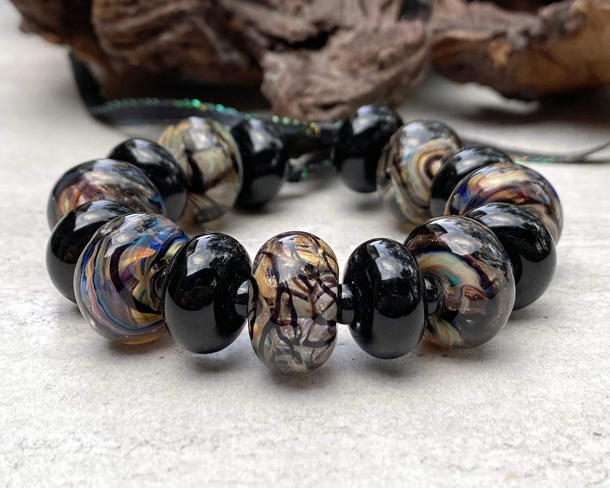 Sedimentary Rocks Lampwork Beads Set SRA