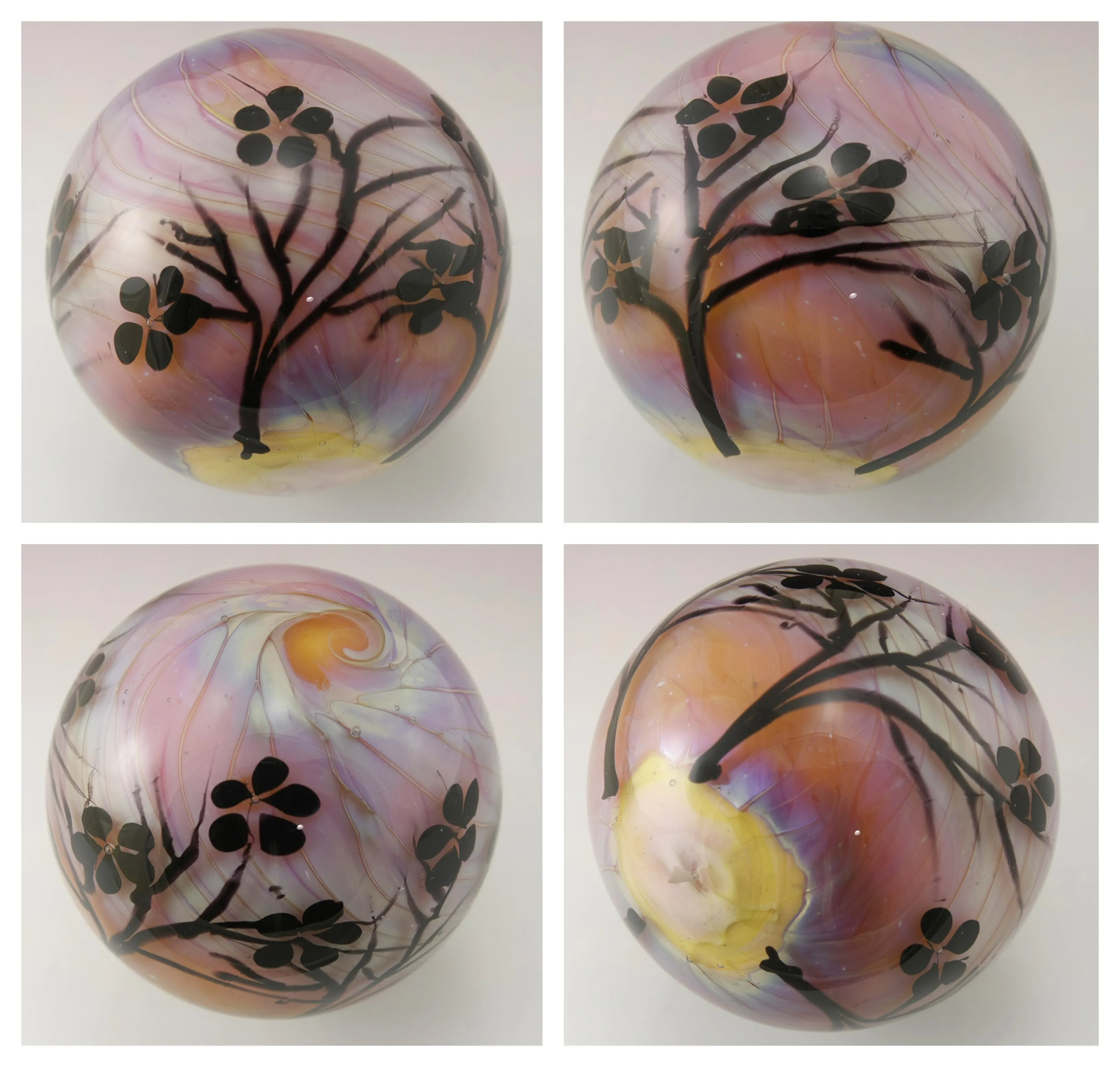 Spring Tree Blossom Silhouette Marble