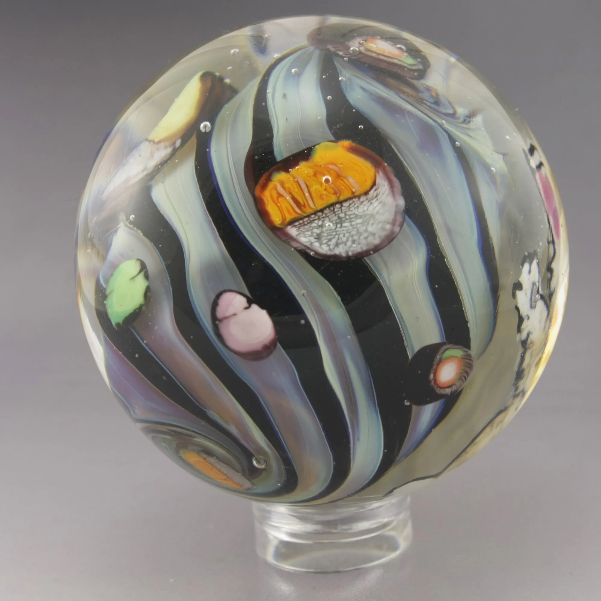 Sushi Party Cat - Murrine and Stringer Drawing Marble 123