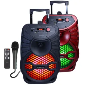 TOPTECH EDGE-8 Portable 8" Bluetooth Party Speaker with Lights and Remote