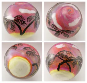 Tropical Palm Tree Silhouette Marble