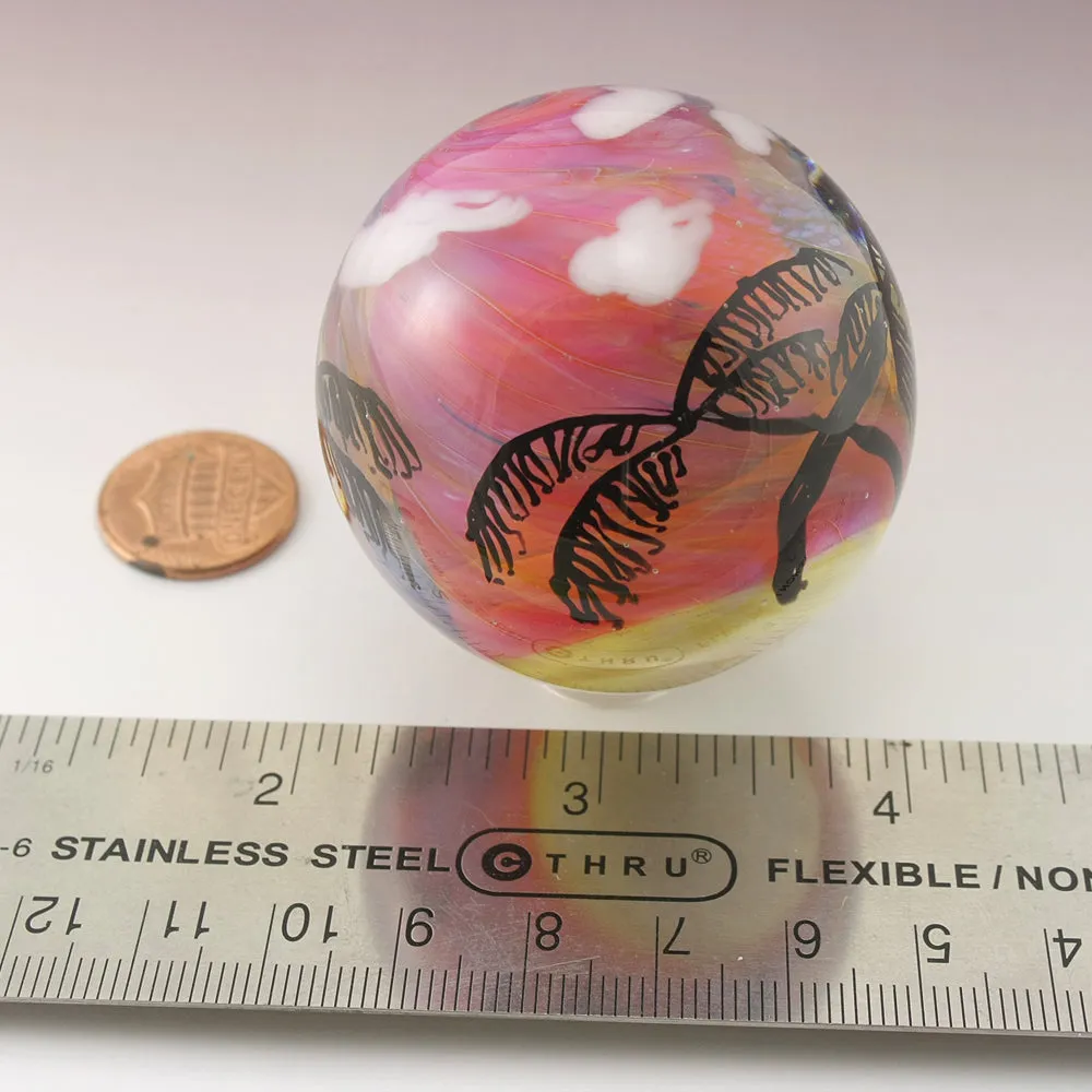 Tropical Palm Tree Silhouette Marble
