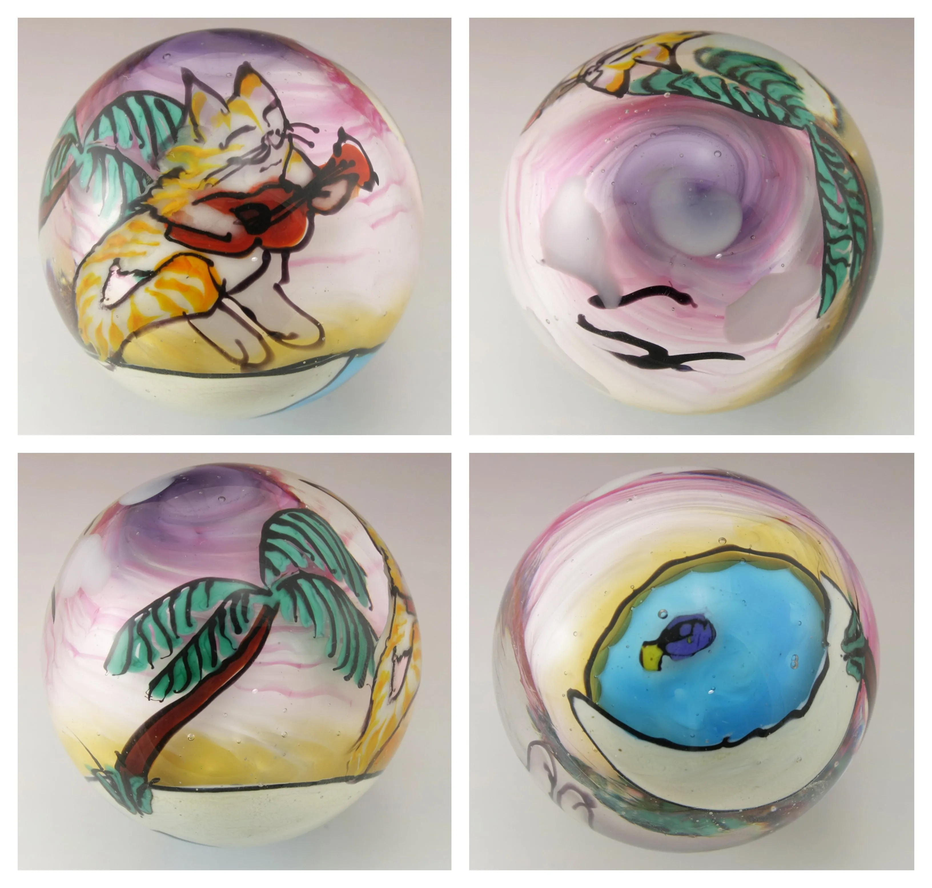 Ukulele Tropical Kitty Marble