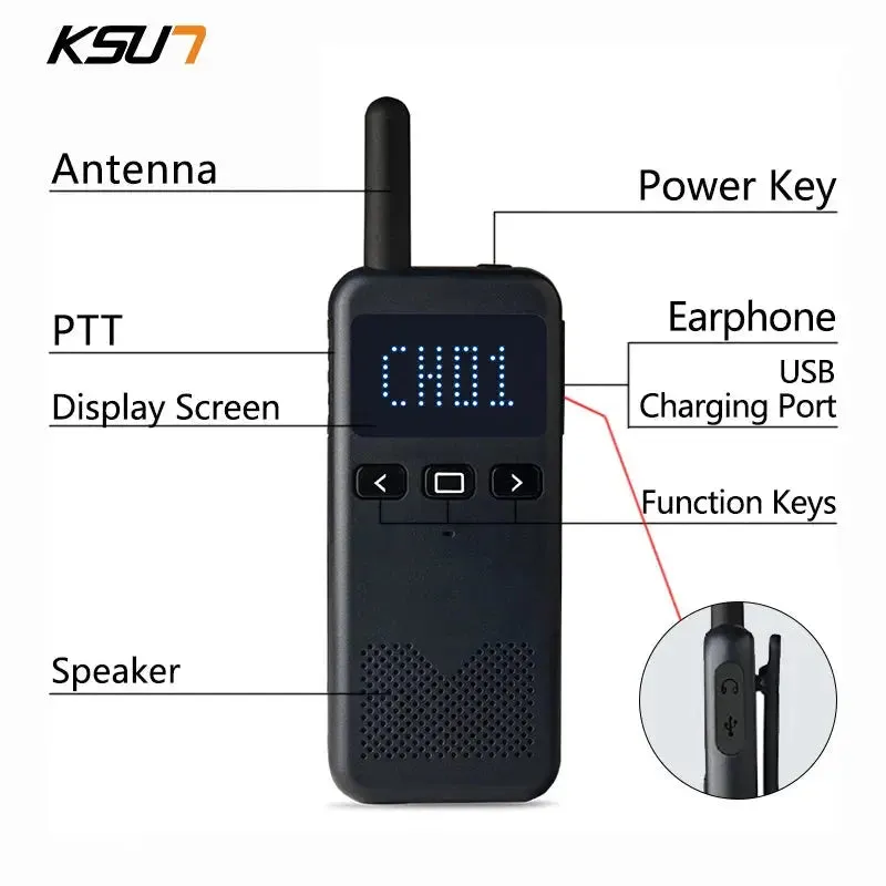Walkie Talkie 2PCS KSUN M3 Two Way Radio Portable Radios Comunicador Transceiver Mini Talkie Walkie Intercom Radio Station