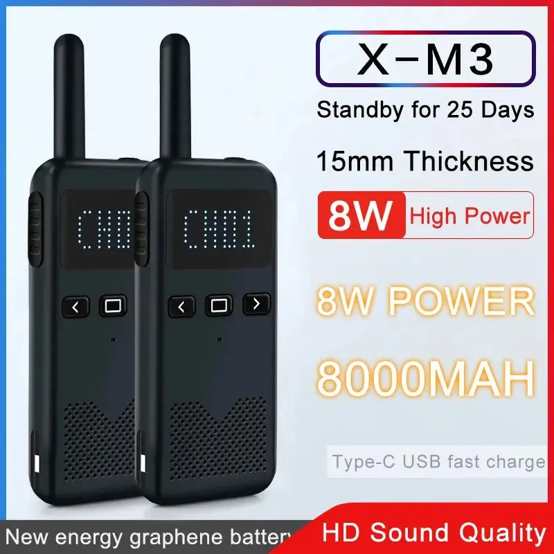 Walkie Talkie 2PCS KSUN M3 Two Way Radio Portable Radios Comunicador Transceiver Mini Talkie Walkie Intercom Radio Station