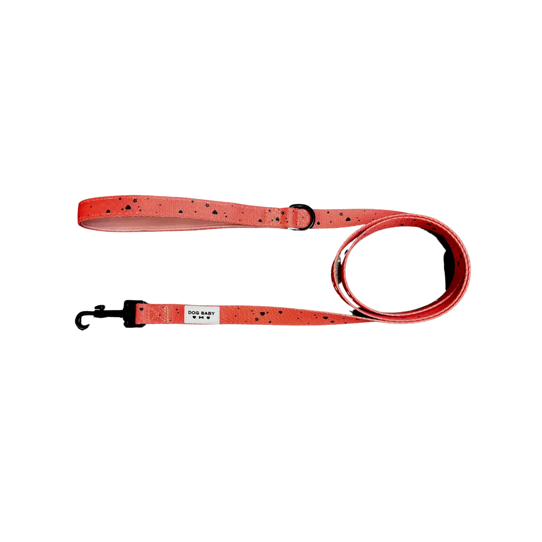 WALKIES Leash - Campfire Crush (coral)