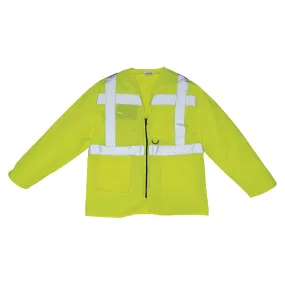 Yoko Hi Vis Executive Long Sleeve Zip Up Waistcoat Vest